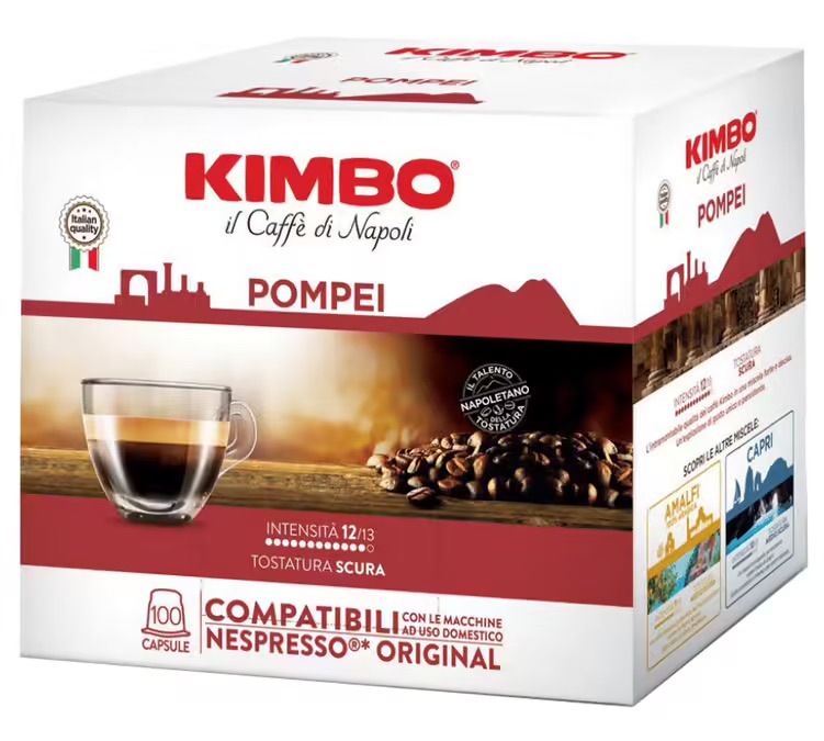 100 capsules compatibles Nespresso* Pompei – KIMBO
